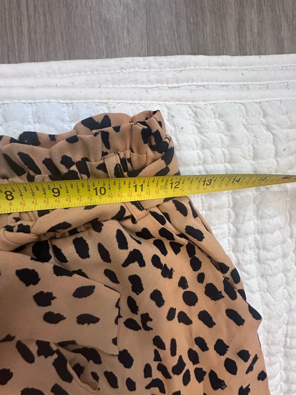 Lulu’s High Waist Leopard Pants Wide Leg Belted Palazzo Trousers pockets - Picture 5 of 7